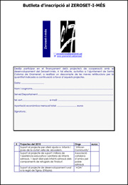 Butlleta d'inscripci�