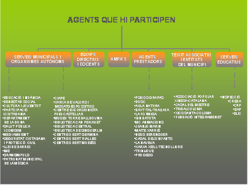 Gr�fic amb els agents eductius del Pla Eductiu d'Entorn