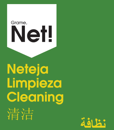 Decorative photo. Portada de la guia de neteja Grame, Net!