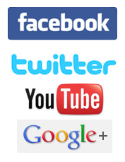 logo of Facebook, twitter and YouTube