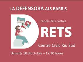 Cartell anunciant visita al Centre Cívic Riu Sud