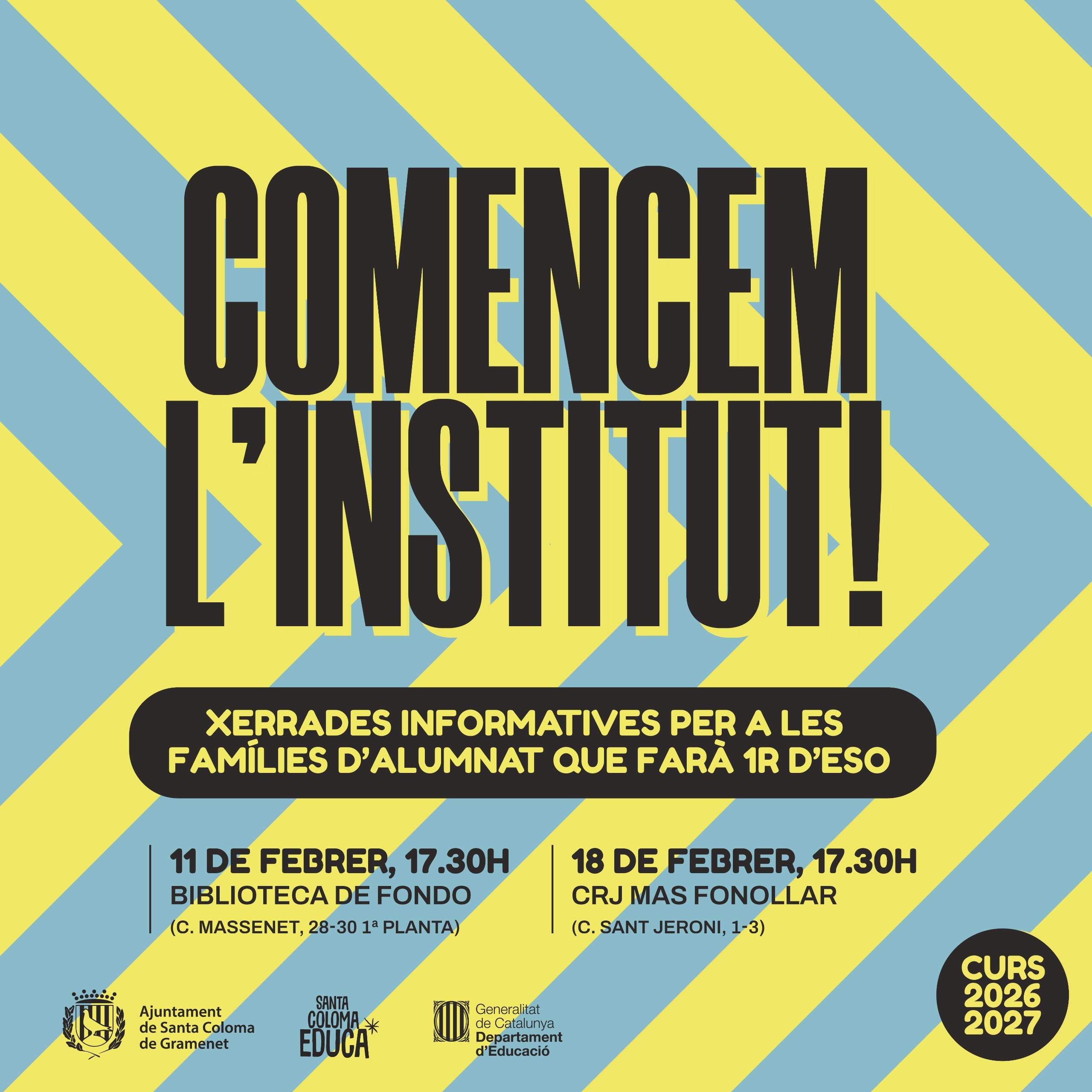 Dates, horaris i llocs 