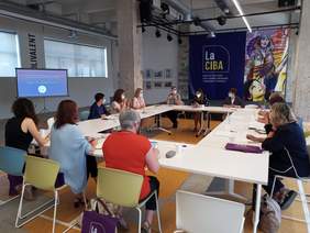 Moment de la reunió "Dones Futur" a La Ciba