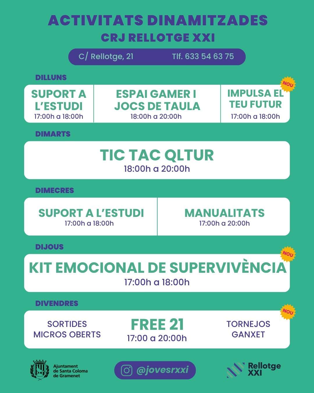 Programació activitats dinamitzades