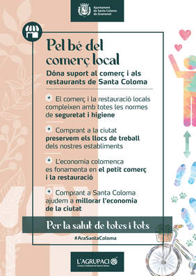 Imagen cartel sobre medidas de impulso al comercio local
