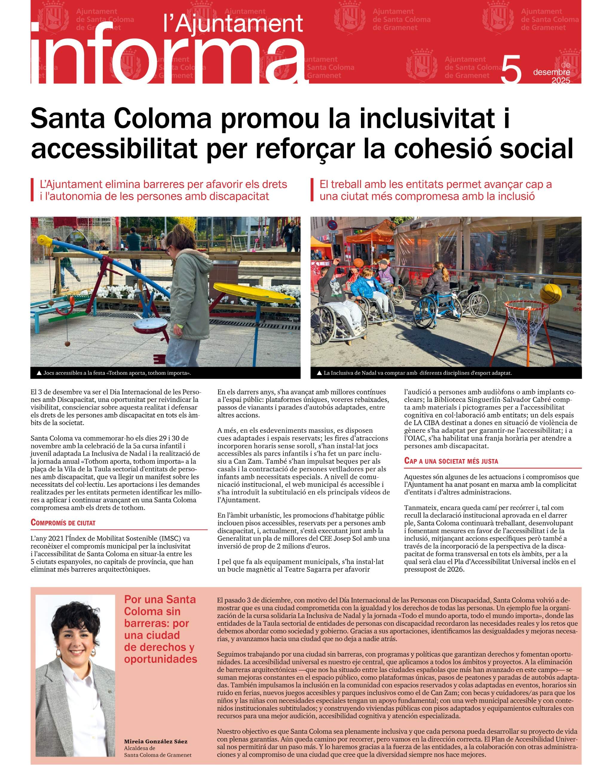 Portada del full informatiu