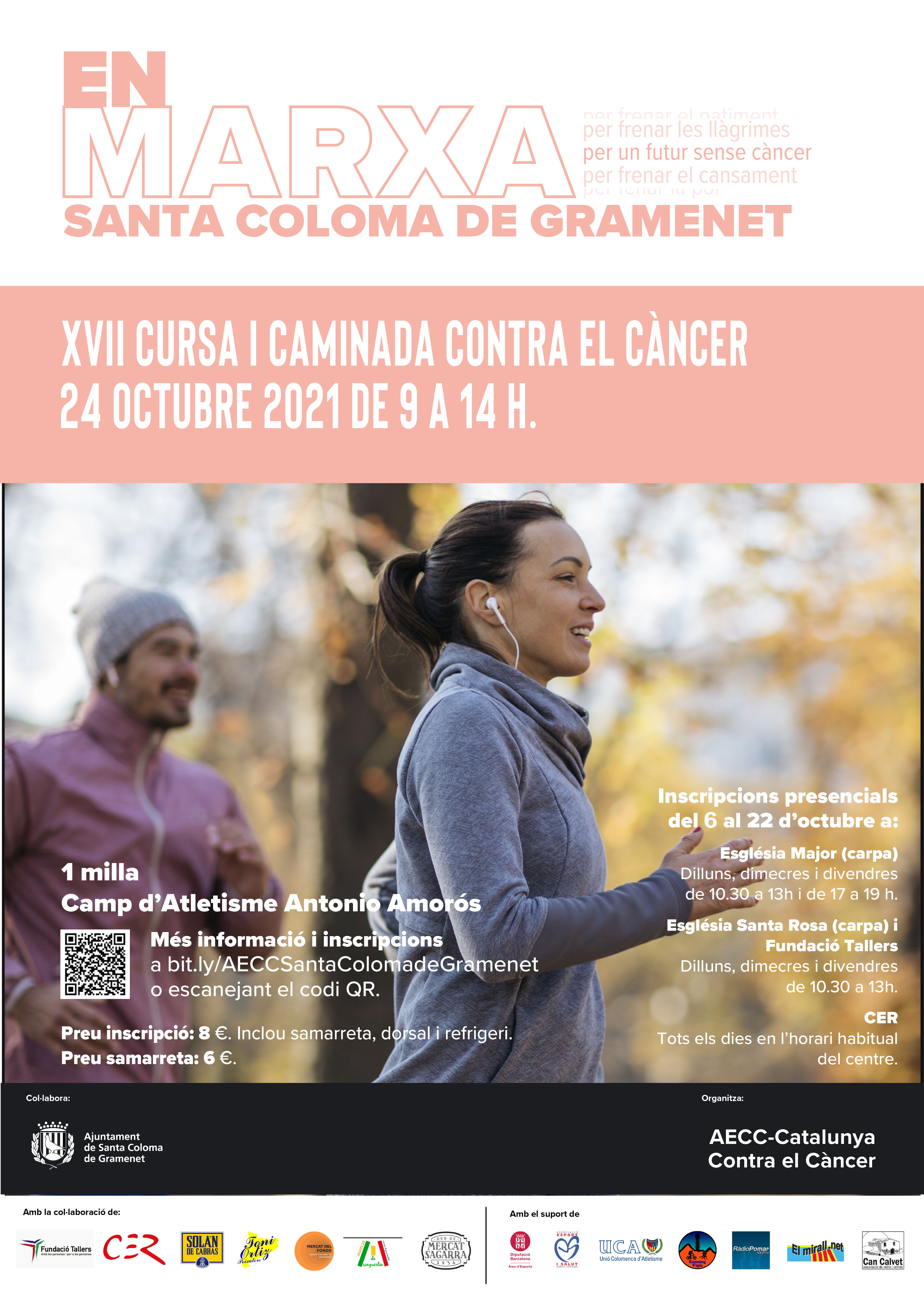 Cartell Cursa i Caminada popular Contra el Càncer Imatge del Cartell Cursa i Caminada popular Contra el Càncer