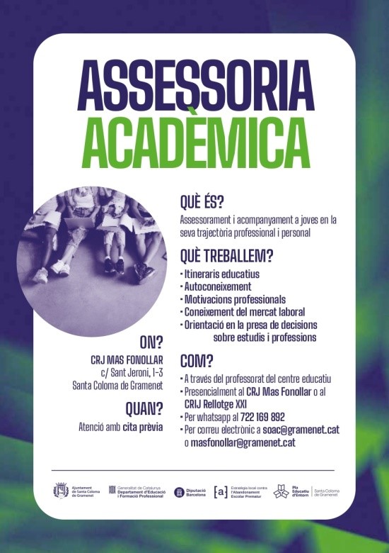 Assessoria acadèmica Cartell anunci assesoria acadèmica