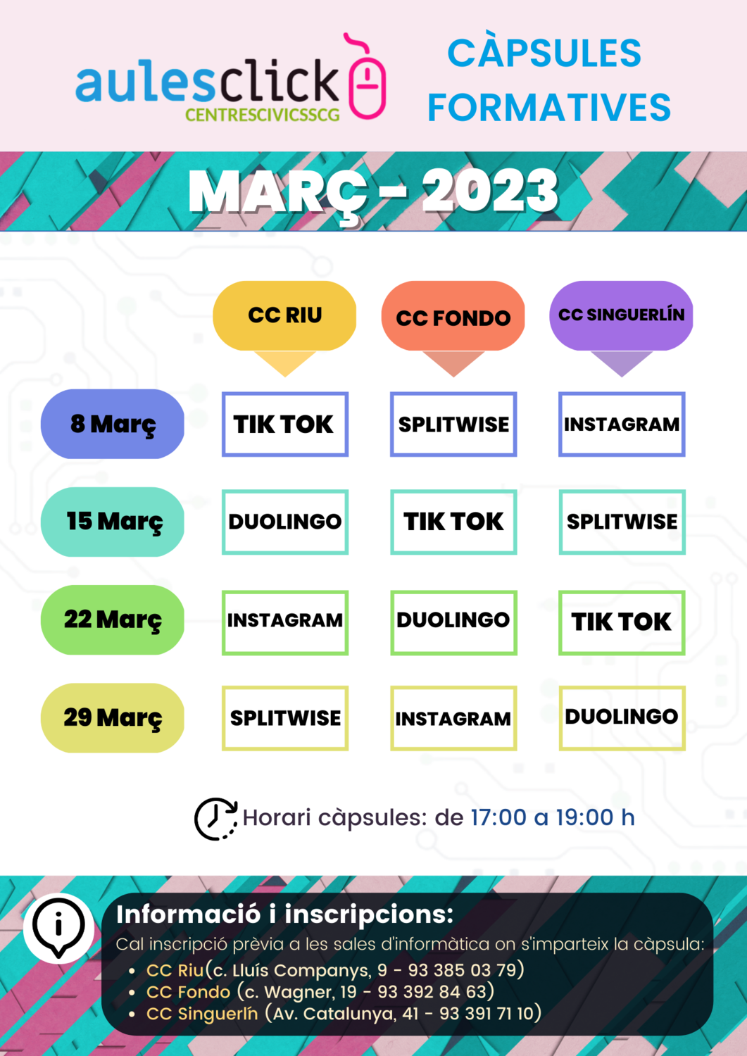 Càpsules formatives març 2023 Imatge Càpsules formatives març 2023