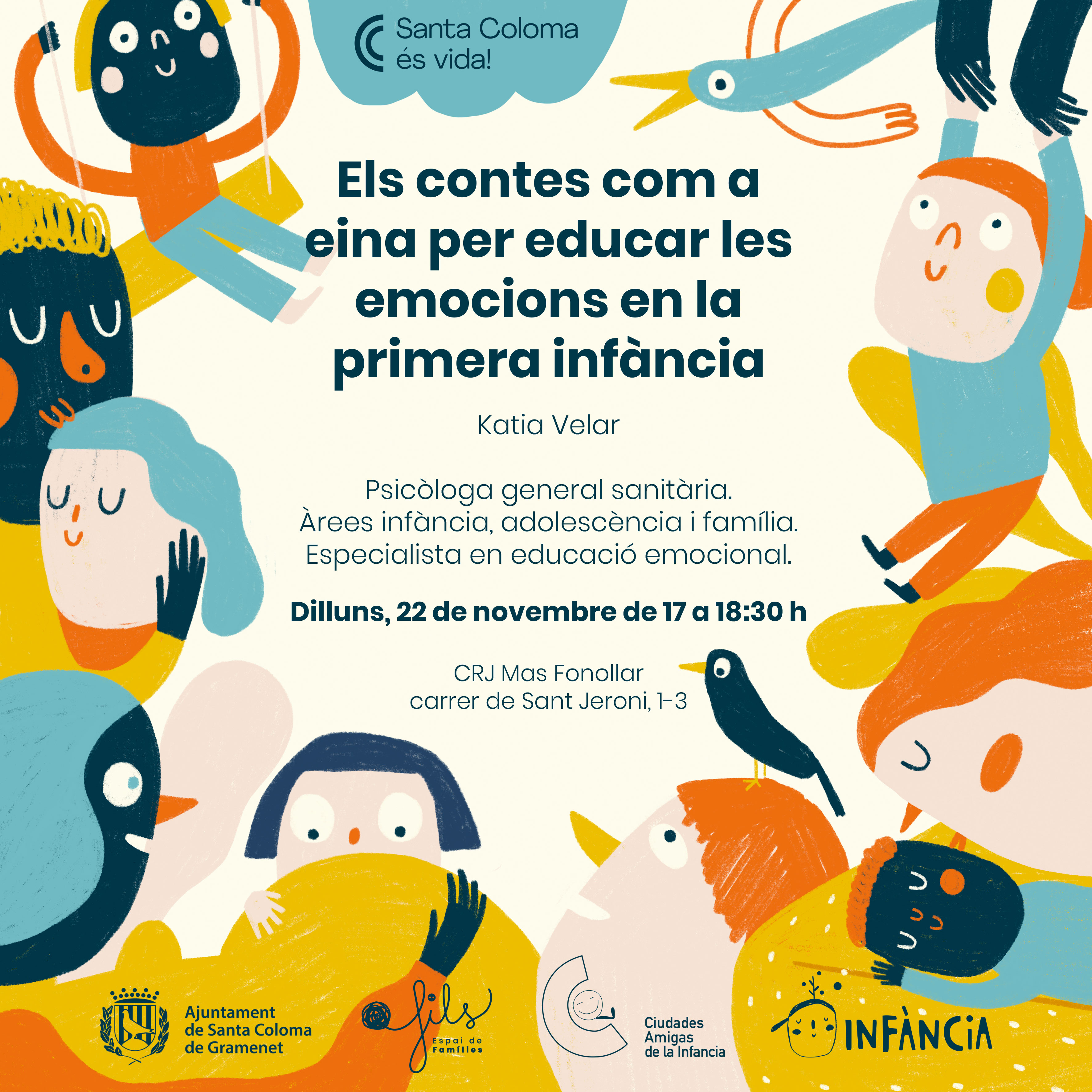 Els contes com a eina per educar les emocions en la primera infància Cartell de 'Els contes com a eina per educar les emocions en la primera infància'
