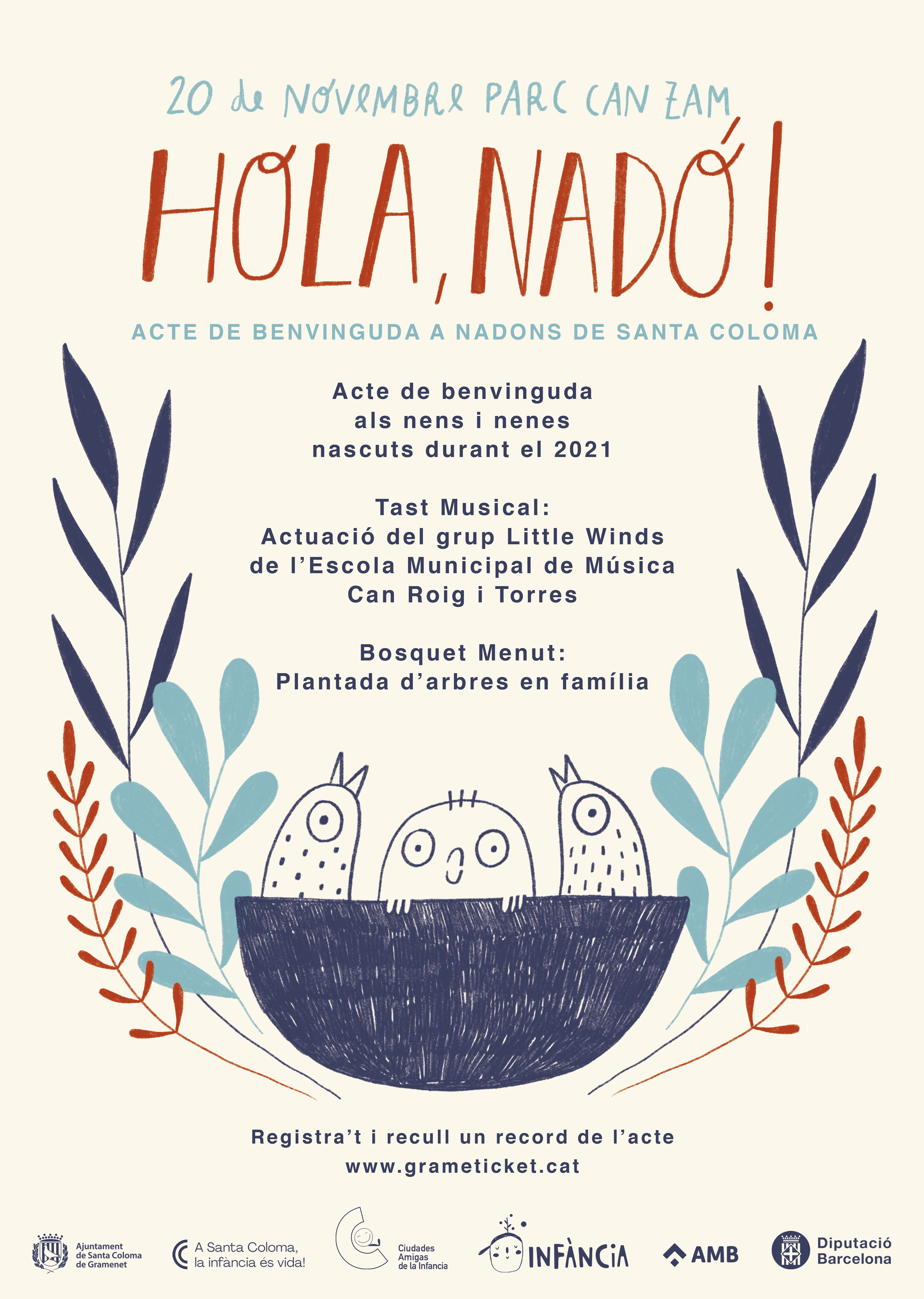 Festa Hola nadó !! Cartell Hola nadó !!