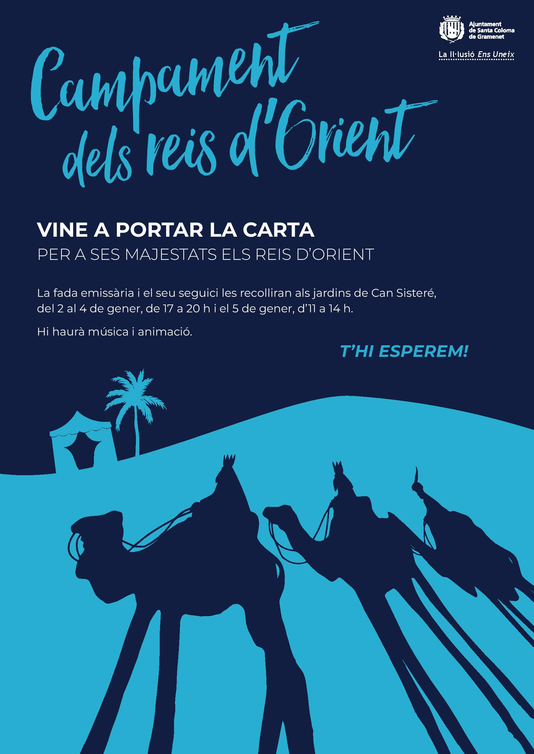 Cartell del campament de Reis Imatge del cartell de campament de Reis