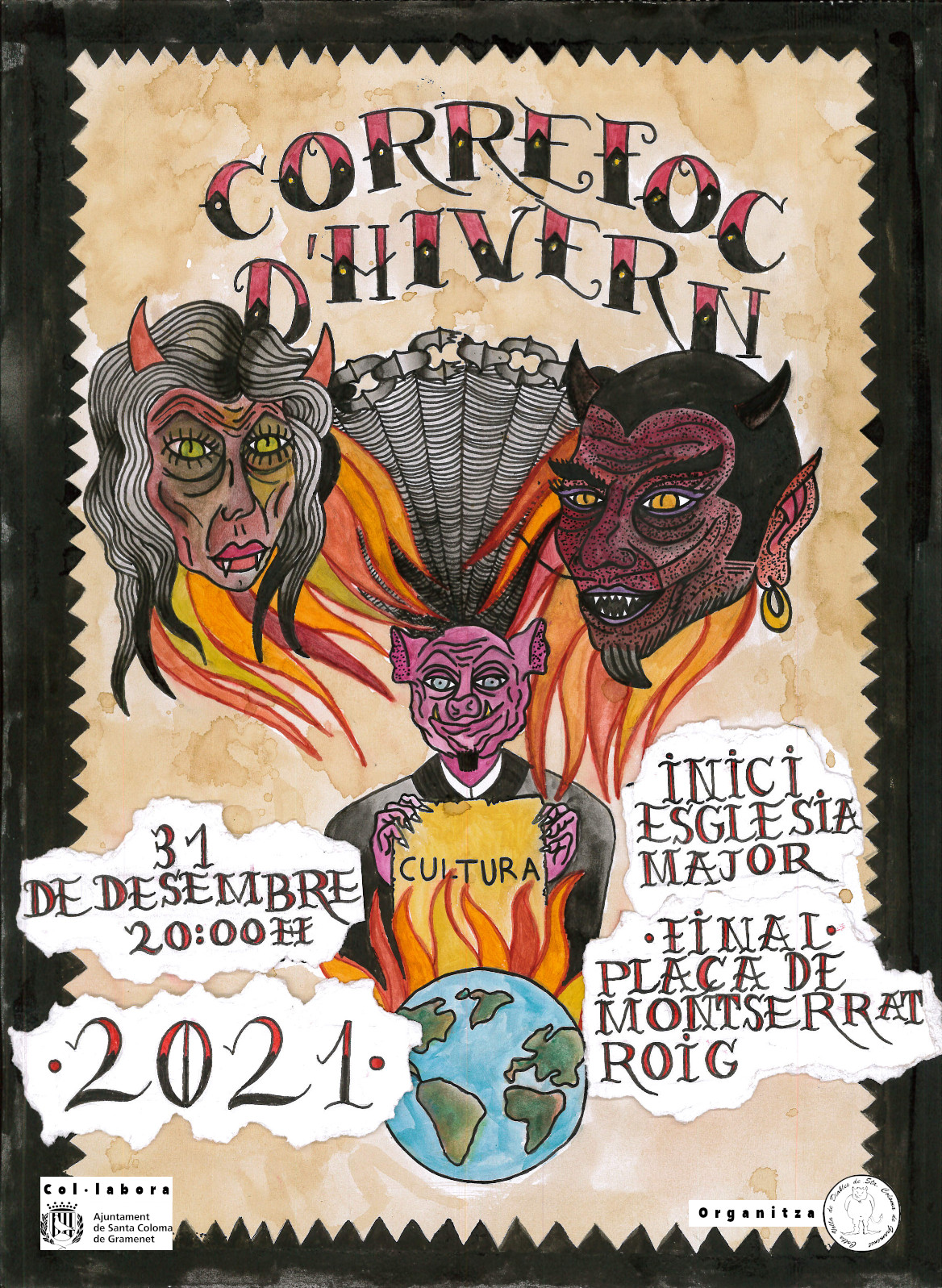 Imatge del cartell del correfoc Imatge del cartell del correfoc