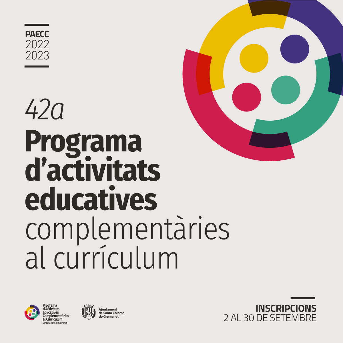 Cartell programa activitats educatives complementàries
