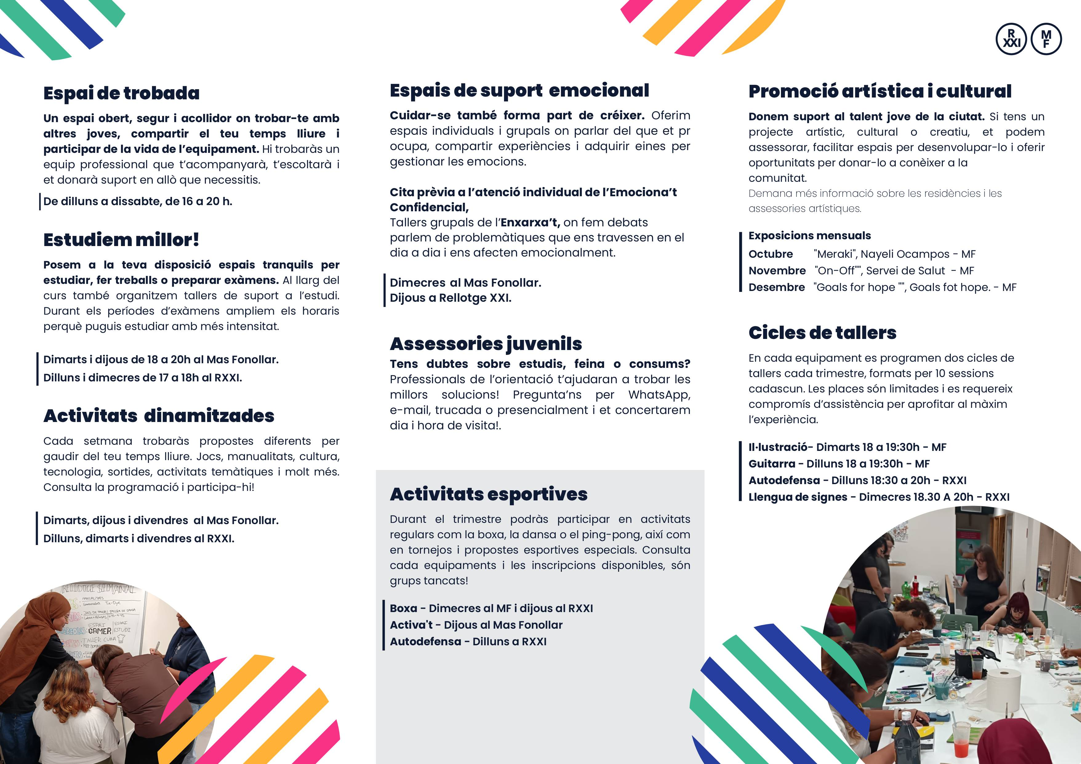 Programació i serveis de CRJ Rellotge XXI