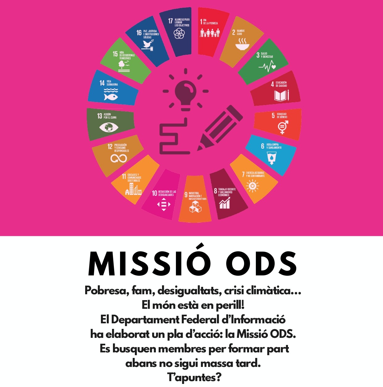 Infografia amb els objectius ODS