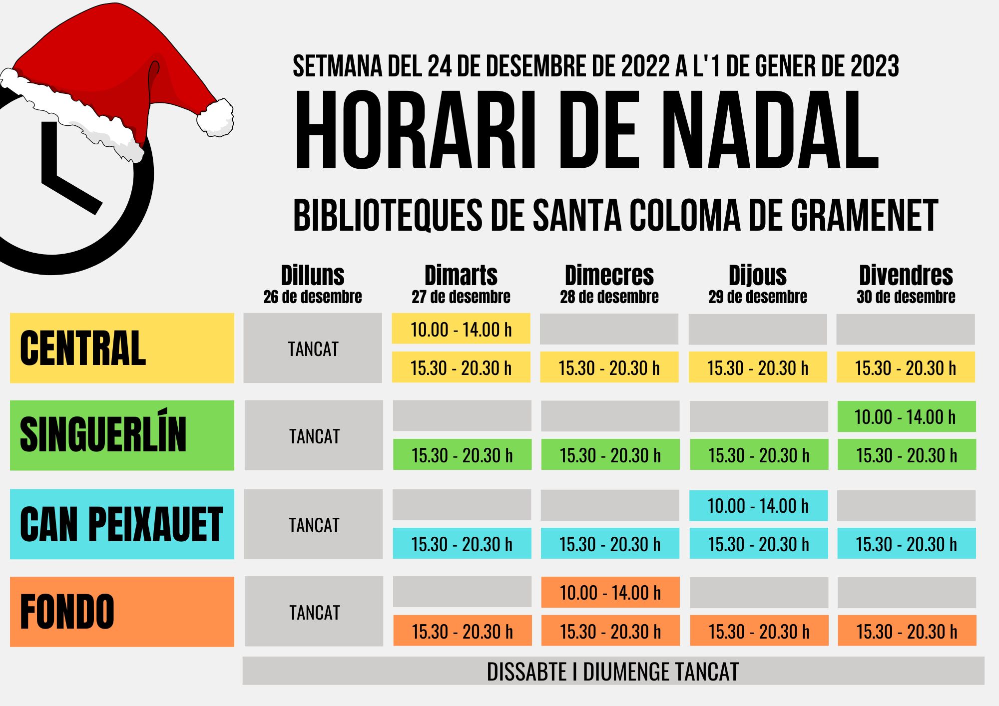Calendari nadal biblioteca Calendari nadal biblioteca