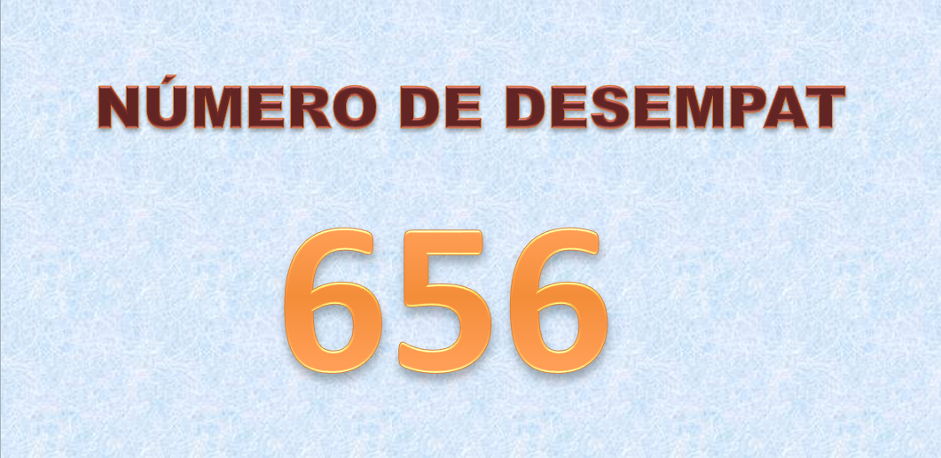 Imatge amb la xifra del desempat 656