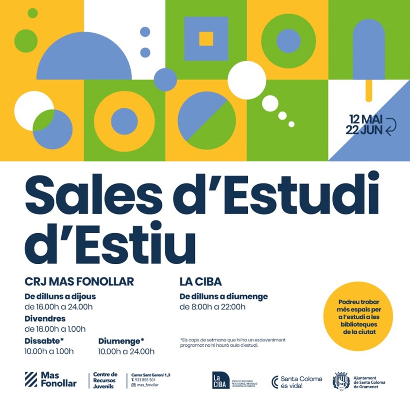 Sala d'estudi d'estiu Cartell sala d'estudi d'estiu