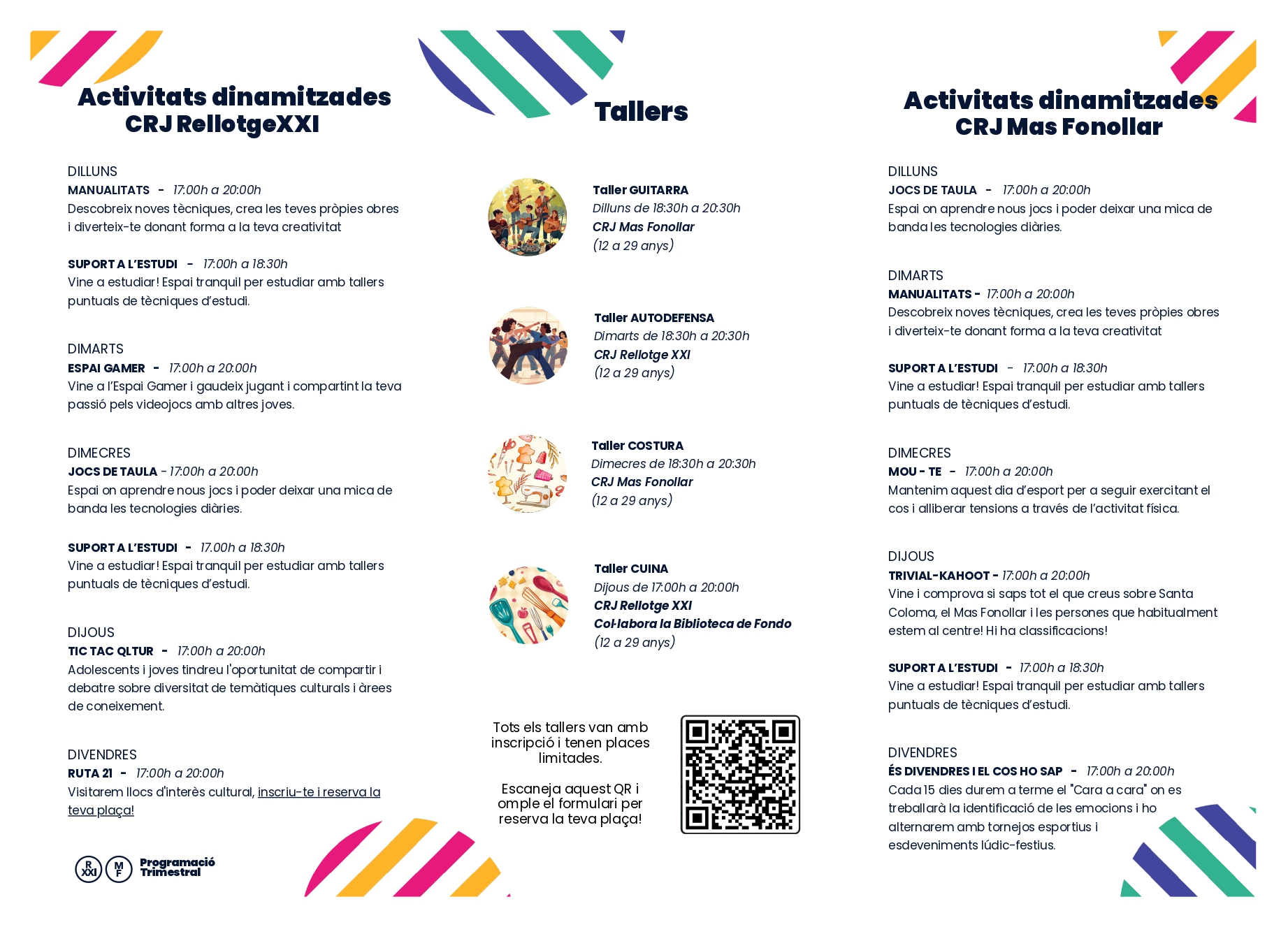 Tríptic CRJ Rellotge XXI i Mas Fonollar 