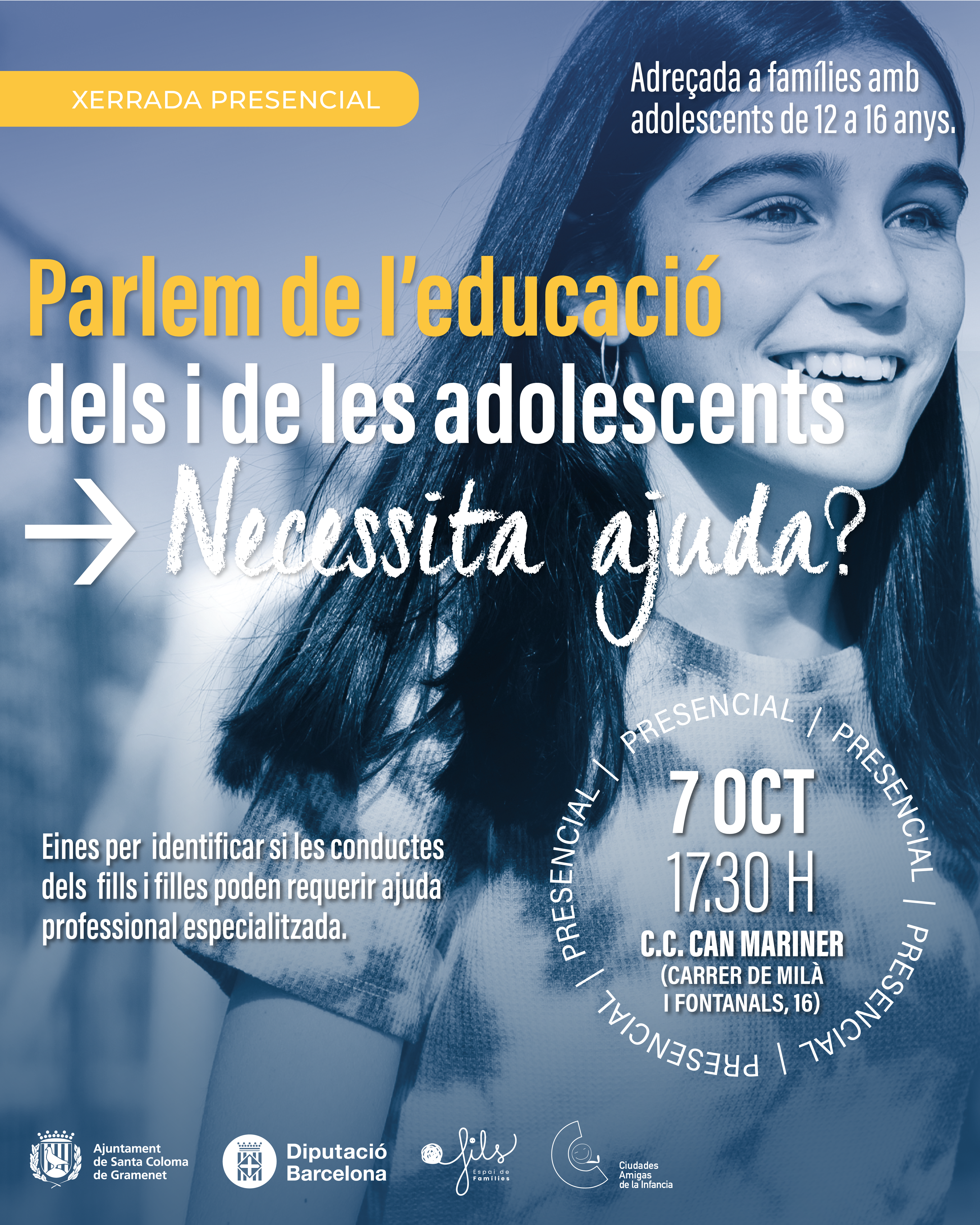 Xerrada sobre la conducta dels nostres fills i filles Cartell