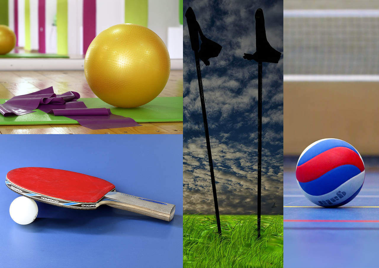 Proyecto 'joventut esportiva, societat activa? Imagen de diferentes elementos deportivos del proyecto