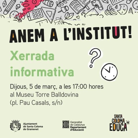 Xerrada informativa Cartell de la xerrada informativa