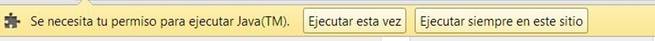 Permetre l'execució de Java captura pantalla permís execució java