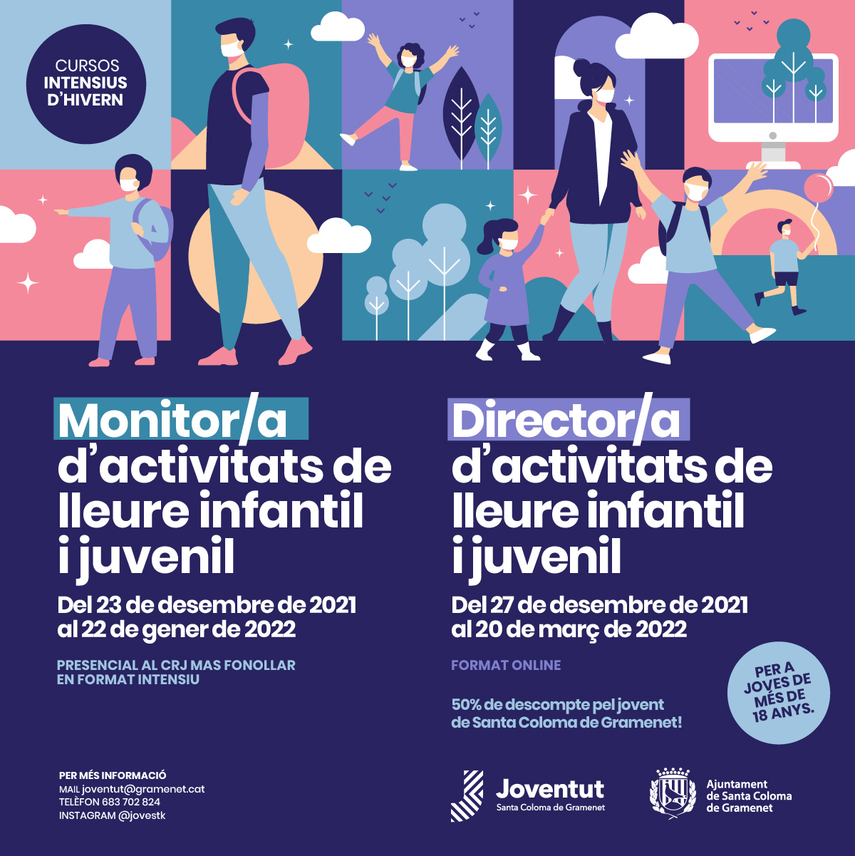 Cursos de monitors de lleure Cartell dels cursos de monitors de lleure