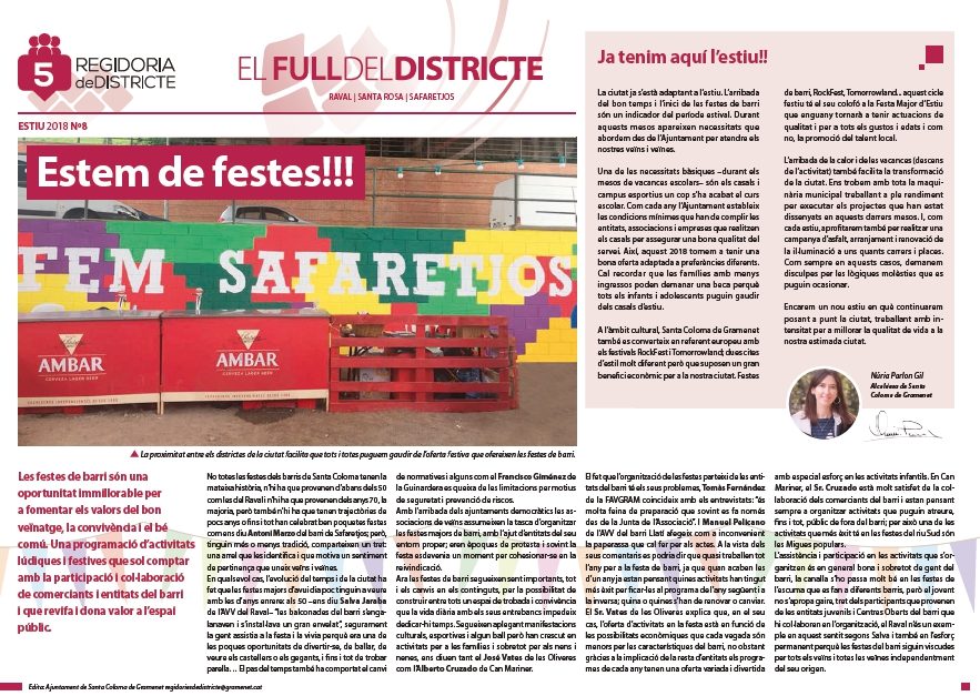 Portada El Full del Districte 