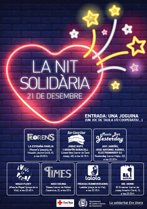 Nit Solidària Cartell de la Nit Solidària