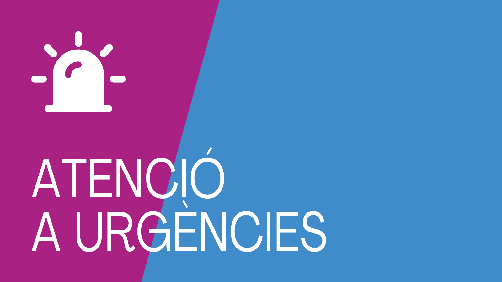 Botó d'accés atenció a urgències