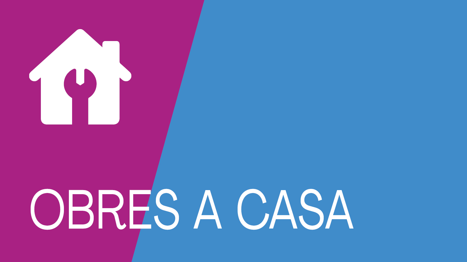 Botó d'accés a Obres a casa 