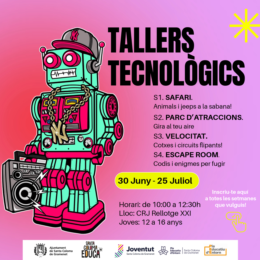 Cartell tallers robòtica 